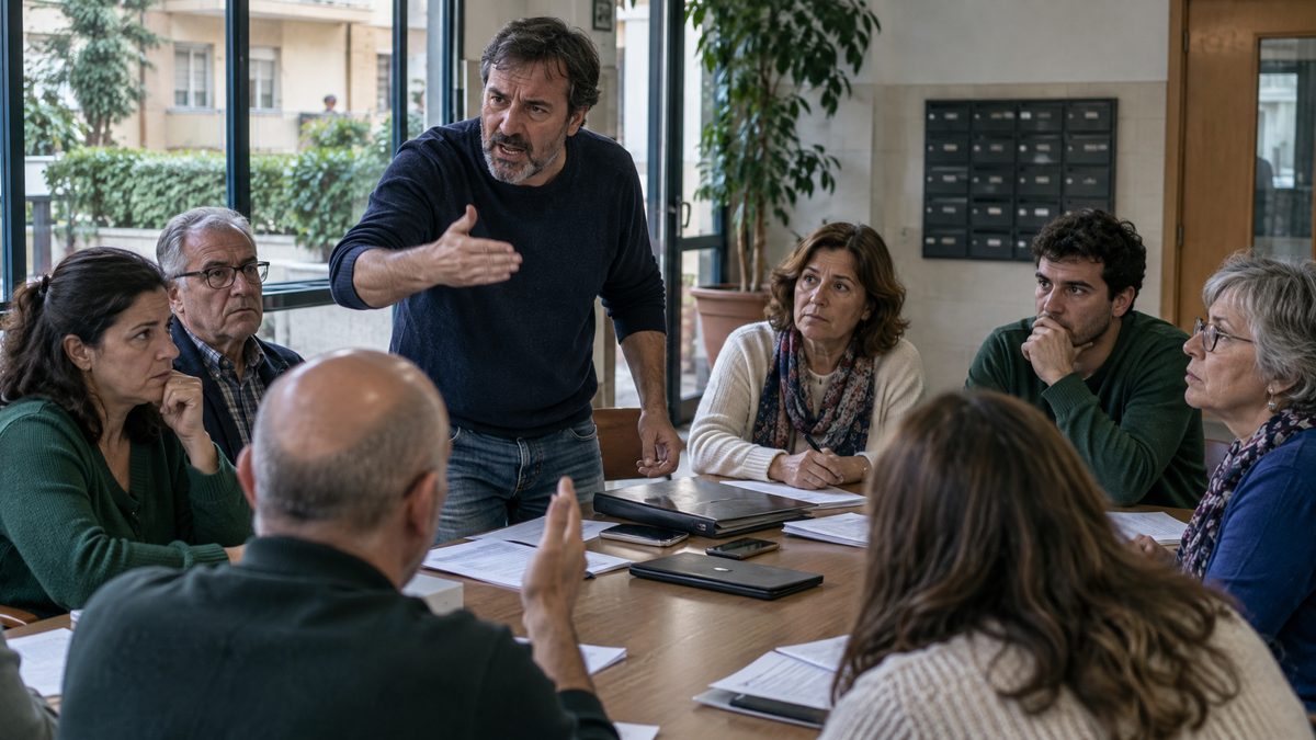 Junta de vecinos acalorada con tensión entre asistentes